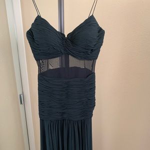 Designer sexy black maxi party dress